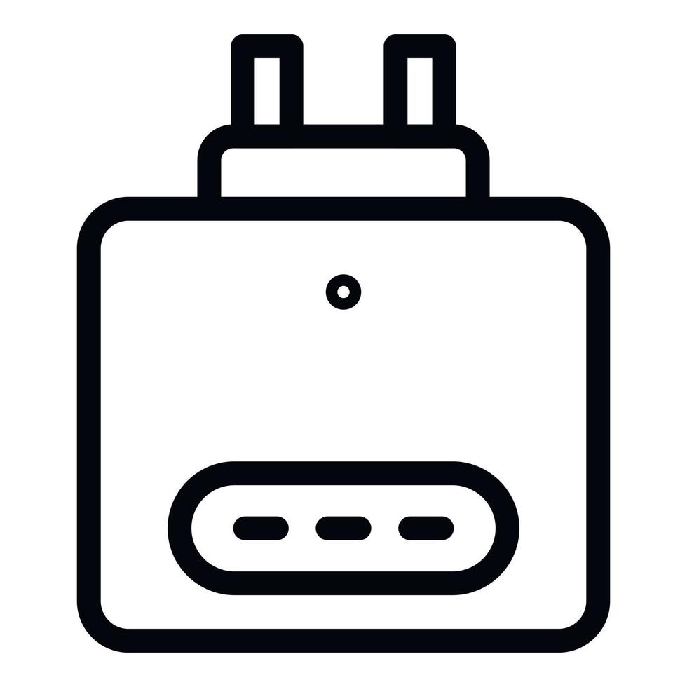 Gas meter icon, outline style vector