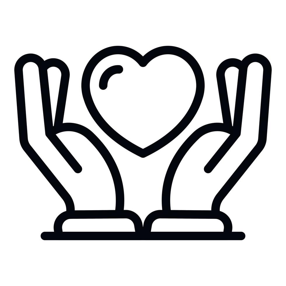 Keep true love icon, outline style vector