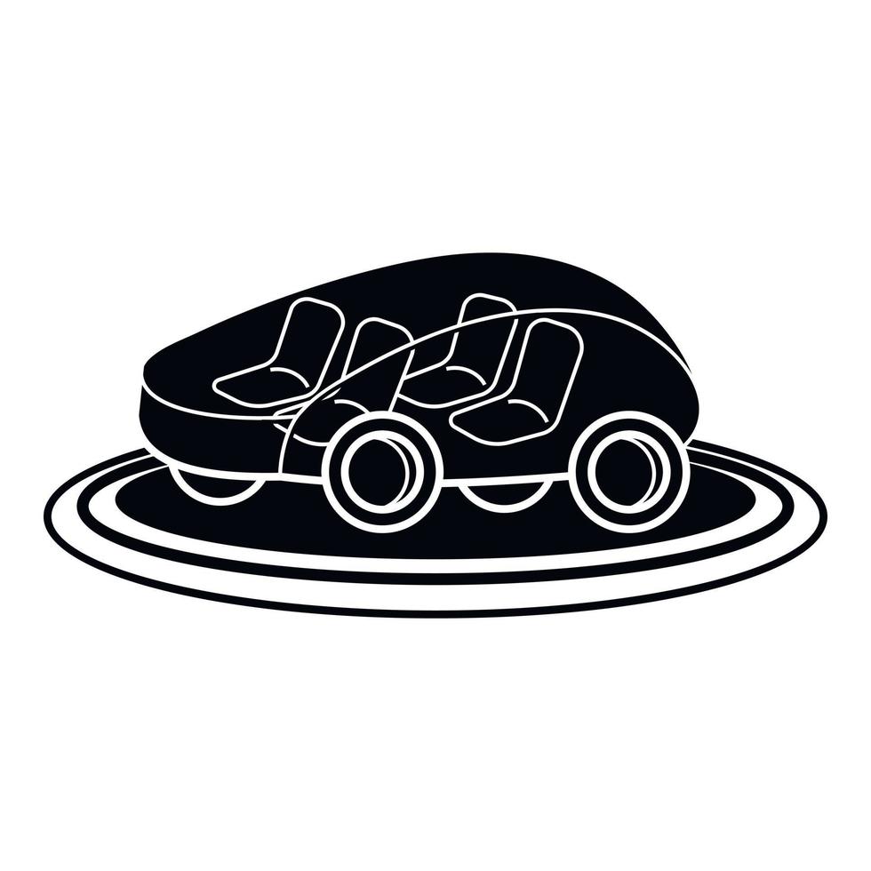 Concept driverless car icon, simple style vector