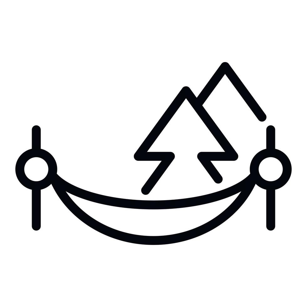 Forest hammock icon, outline style vector