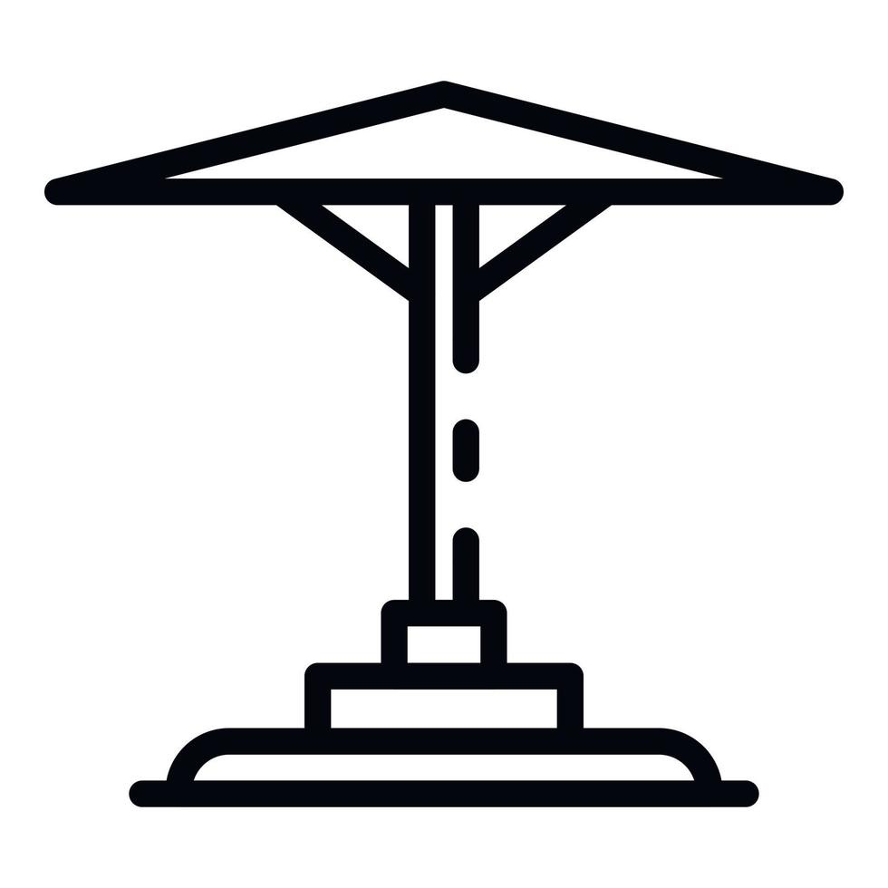 Garden umbrella icon, outline style vector