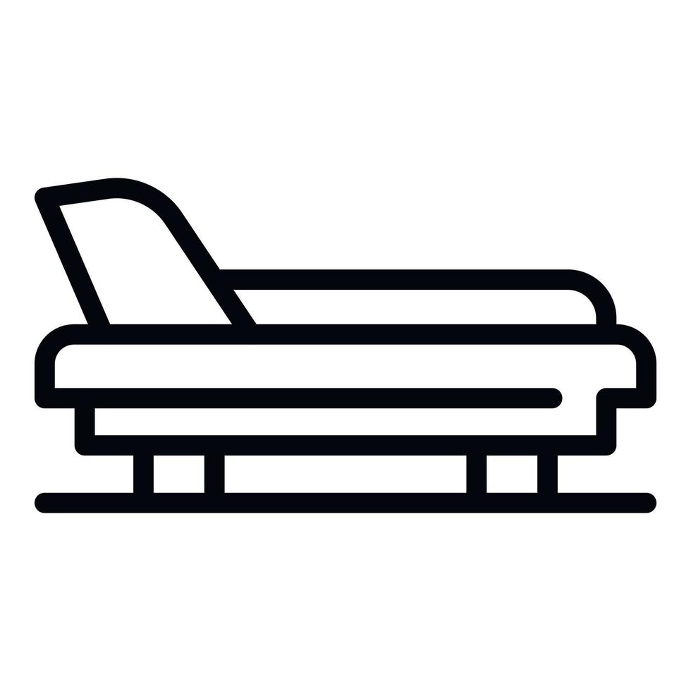 Daybed icon, outline style vector