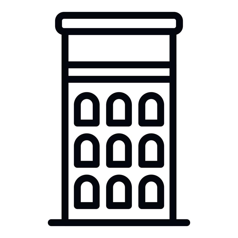Riga building icon, outline style vector