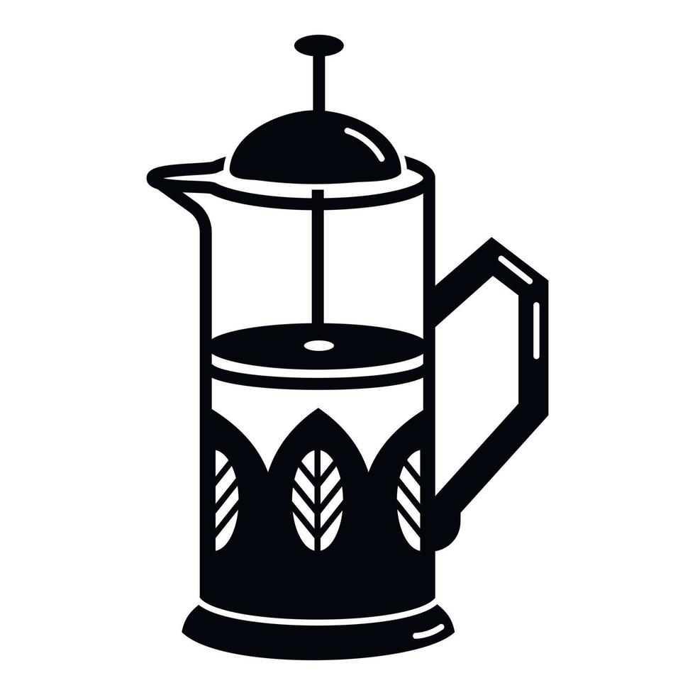 icono de olla de vacío de té, estilo simple vector