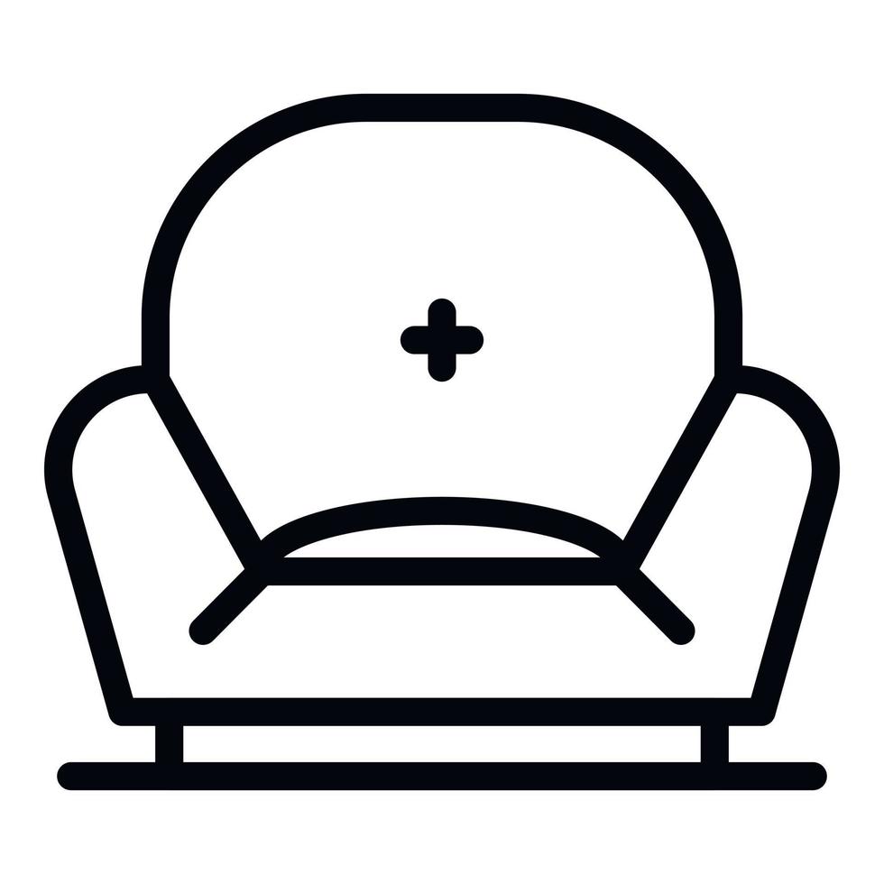 Soft chair icon, outline style vector