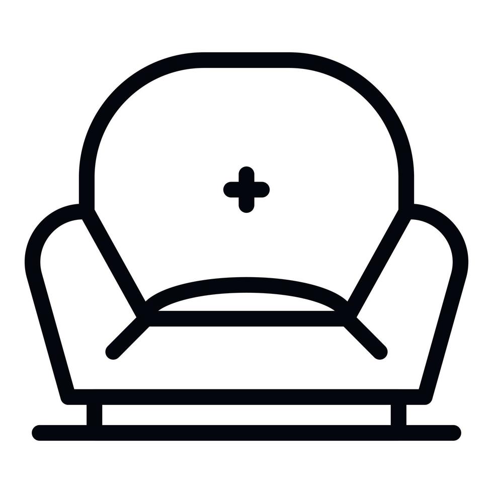 Soft chair icon, outline style vector