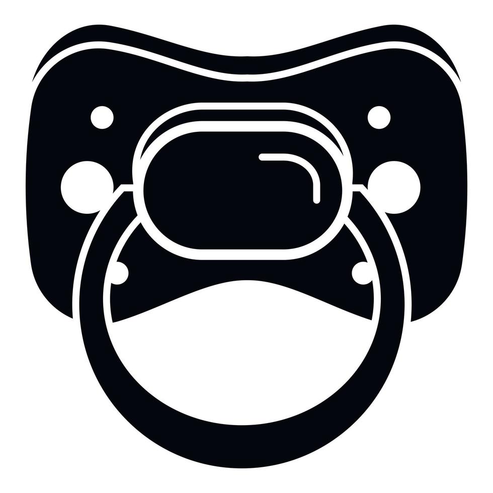 Girl pacifier icon, simple style vector