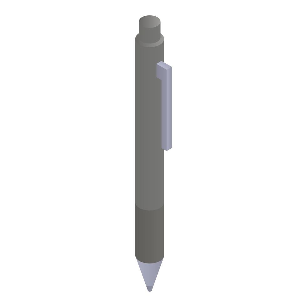 Plastic pen icon, isometric style vector
