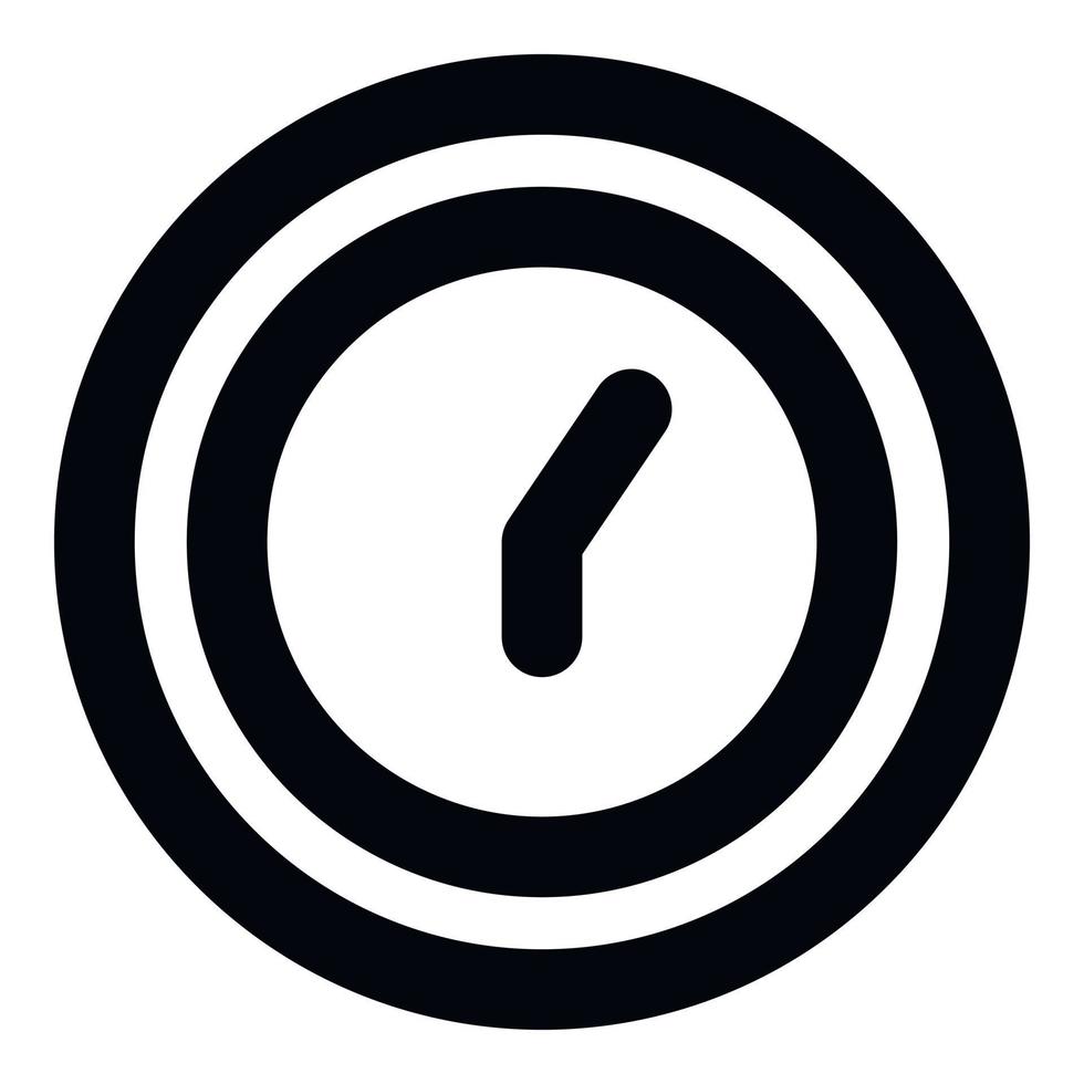 Wall clock icon, outline style vector