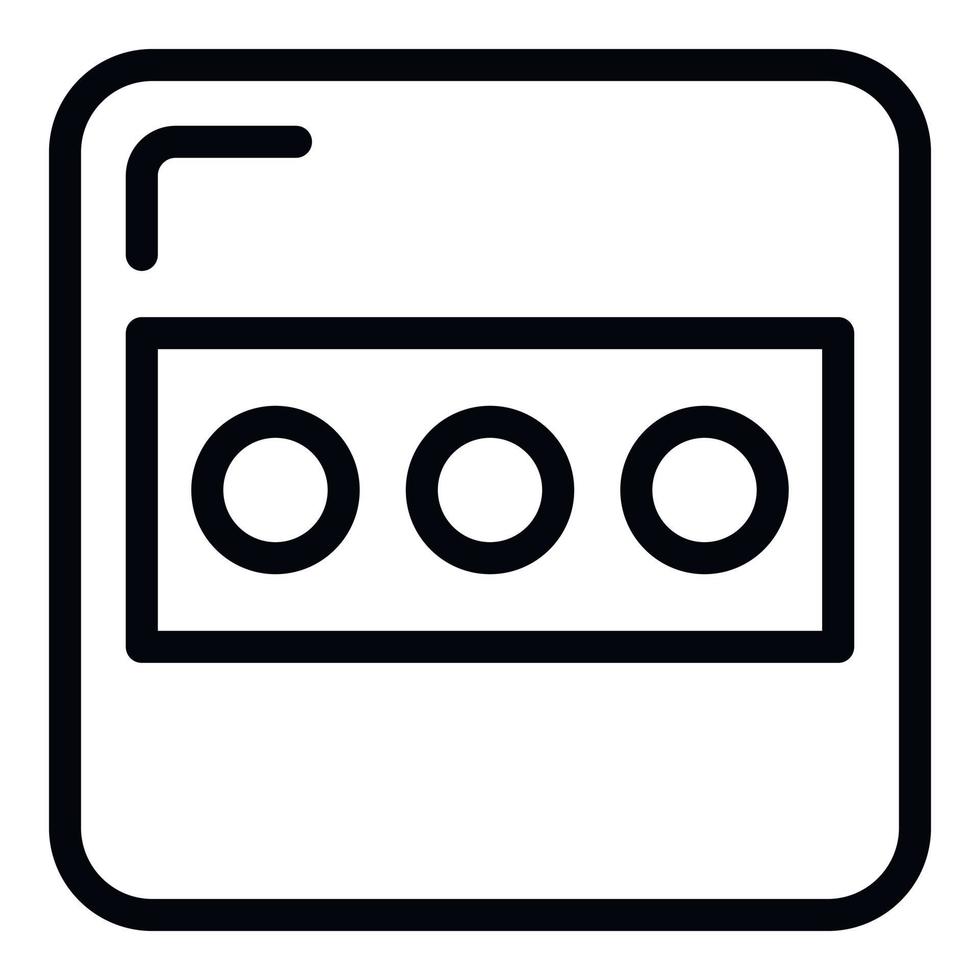 Electric socket plug icon, outline style vector