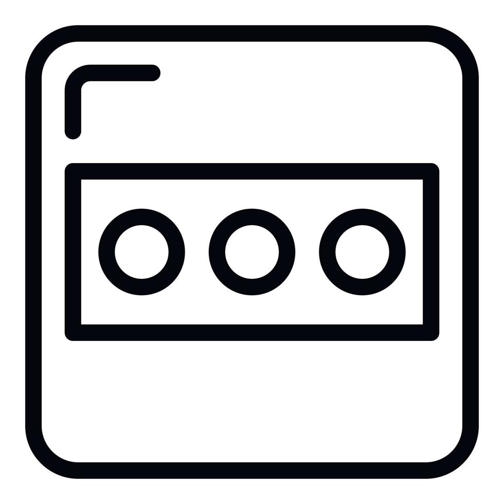 Electric socket plug icon, outline style vector