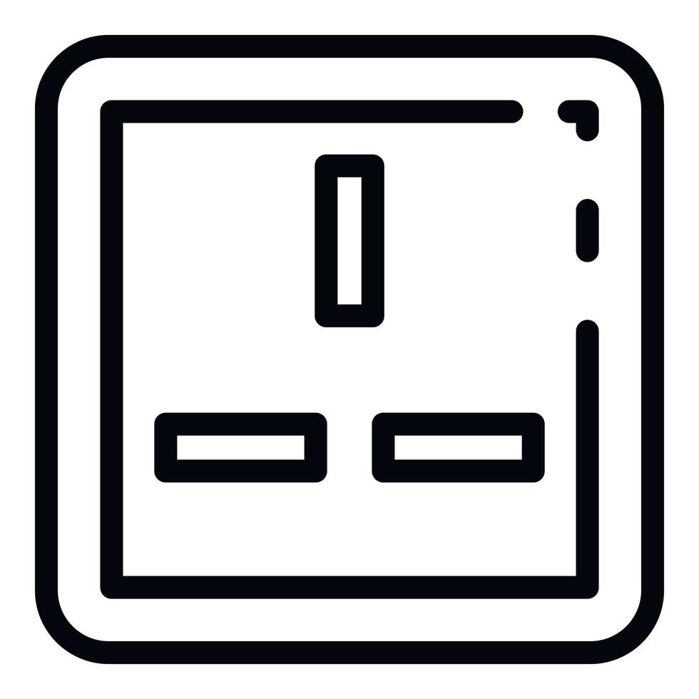 American power socket icon, outline style vector