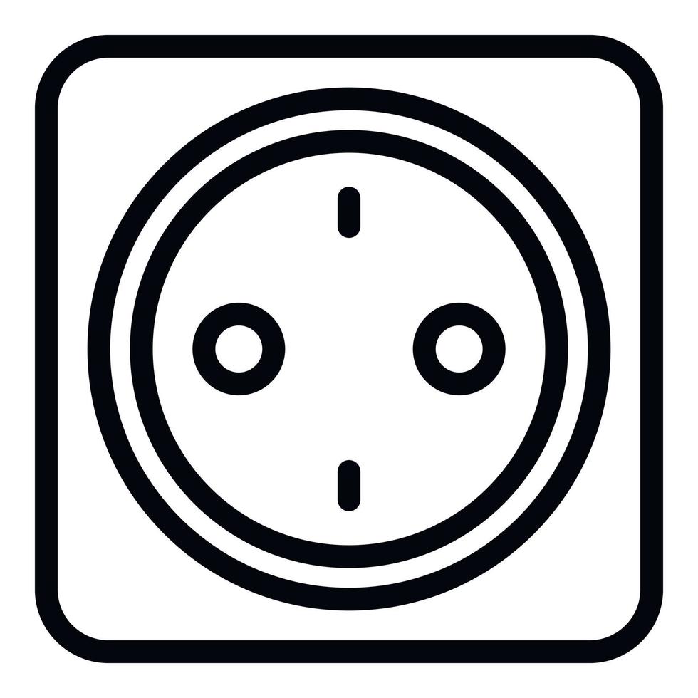 Room socket icon, outline style vector