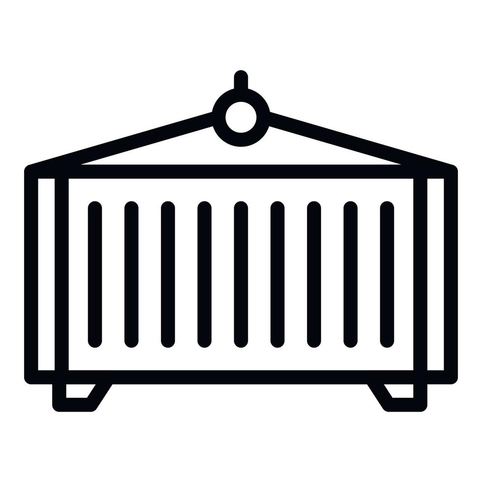 Export cargo container icon, outline style vector