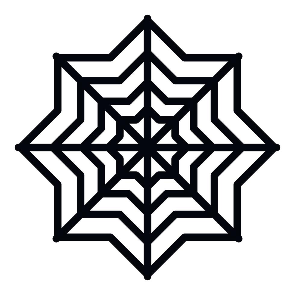 Cold snowflake icon, outline style vector