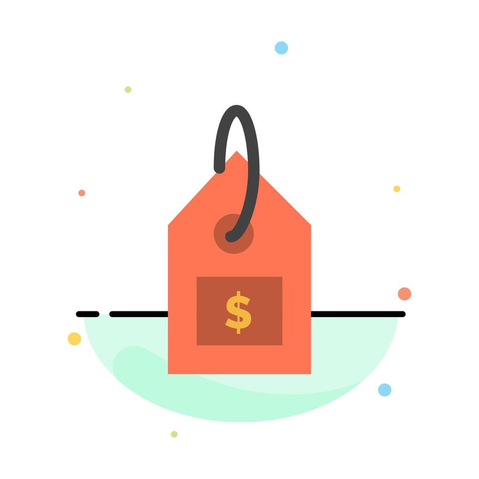 Tag Dollar Label Interface Abstract Flat Color Icon Template vector