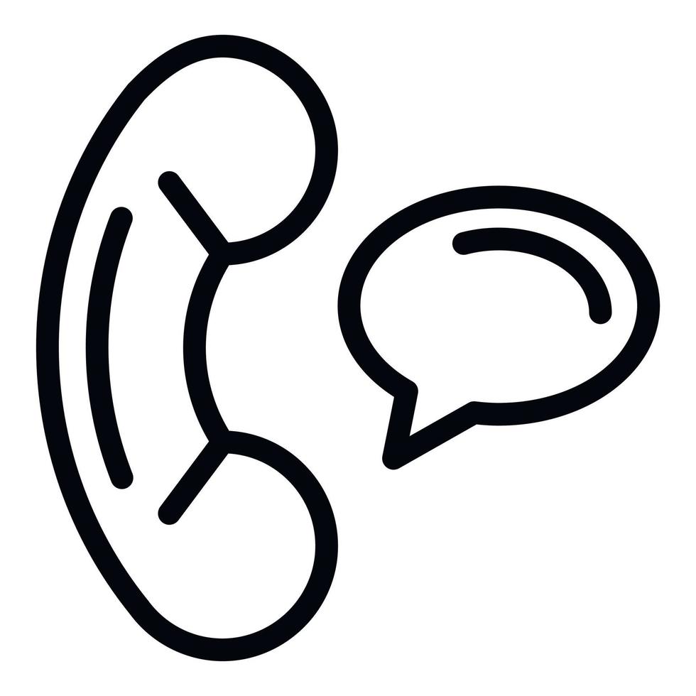 Call center icon, outline style vector