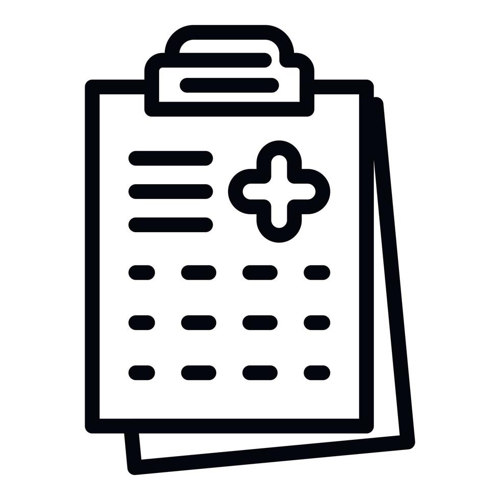 Medical card icon, outline style vector