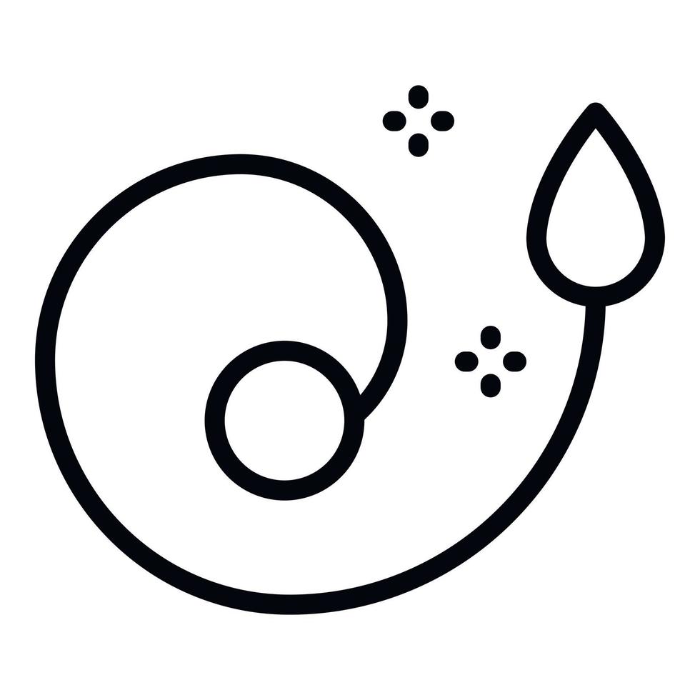 Piercing icon, outline style vector
