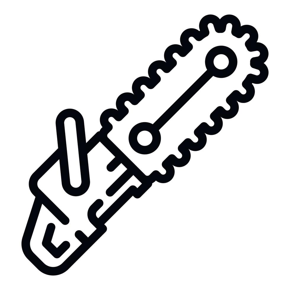 Blade chainsaw icon, outline style vector