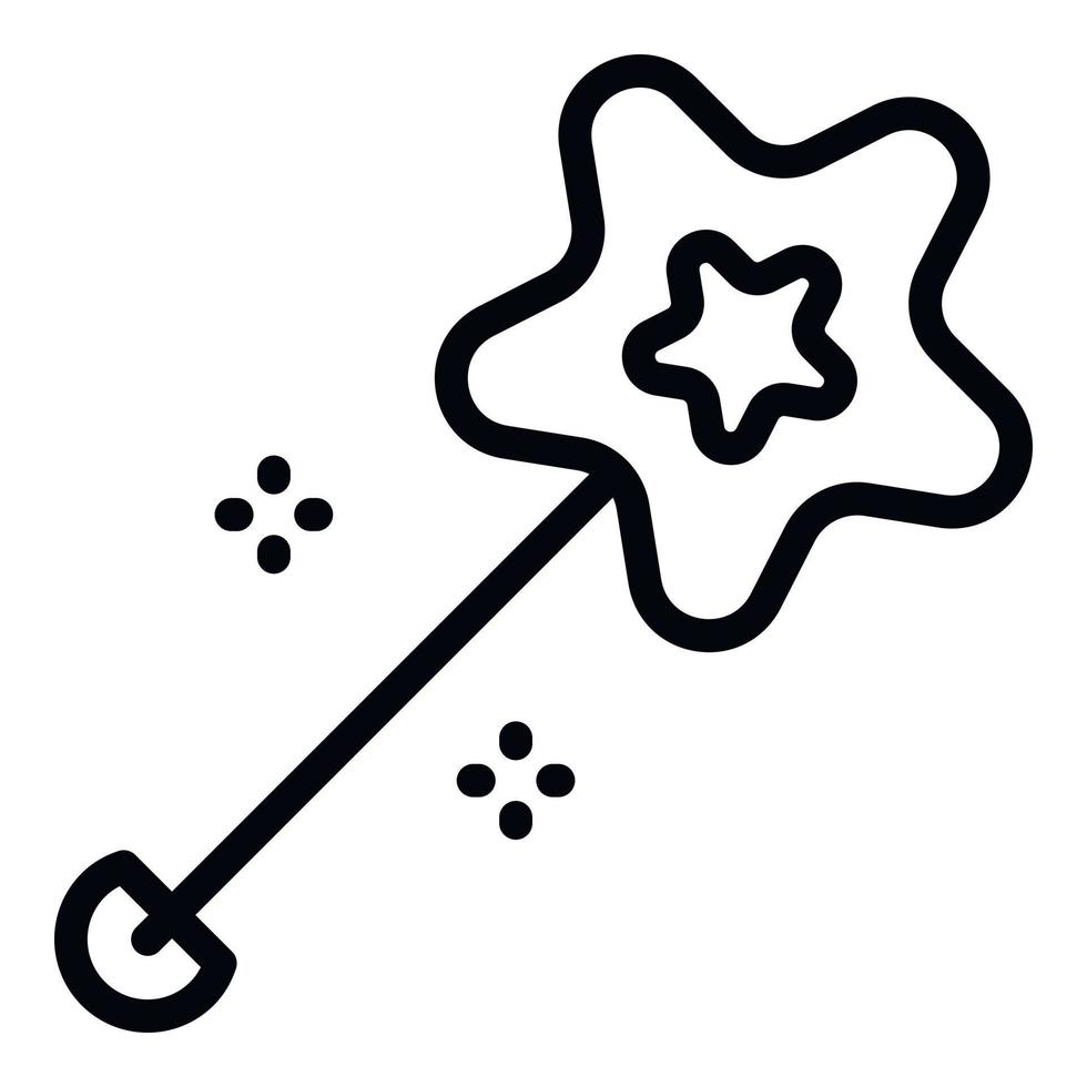 Star shape piercing icon, outline style vector