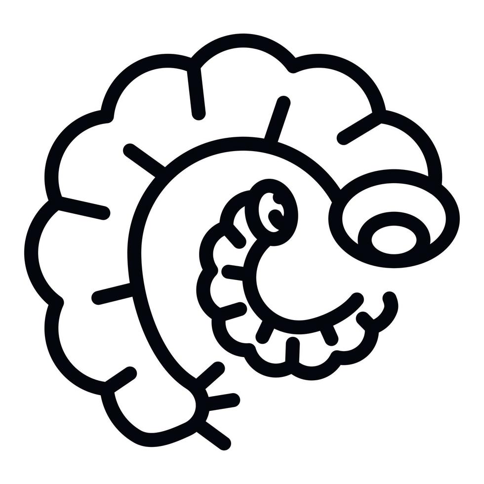 Worms icon, outline style vector