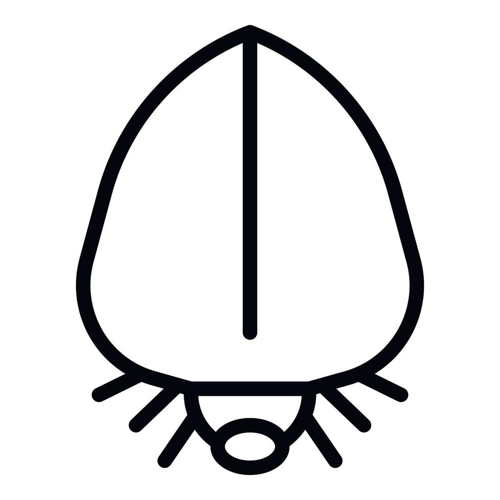 Dirty bug icon, outline style vector