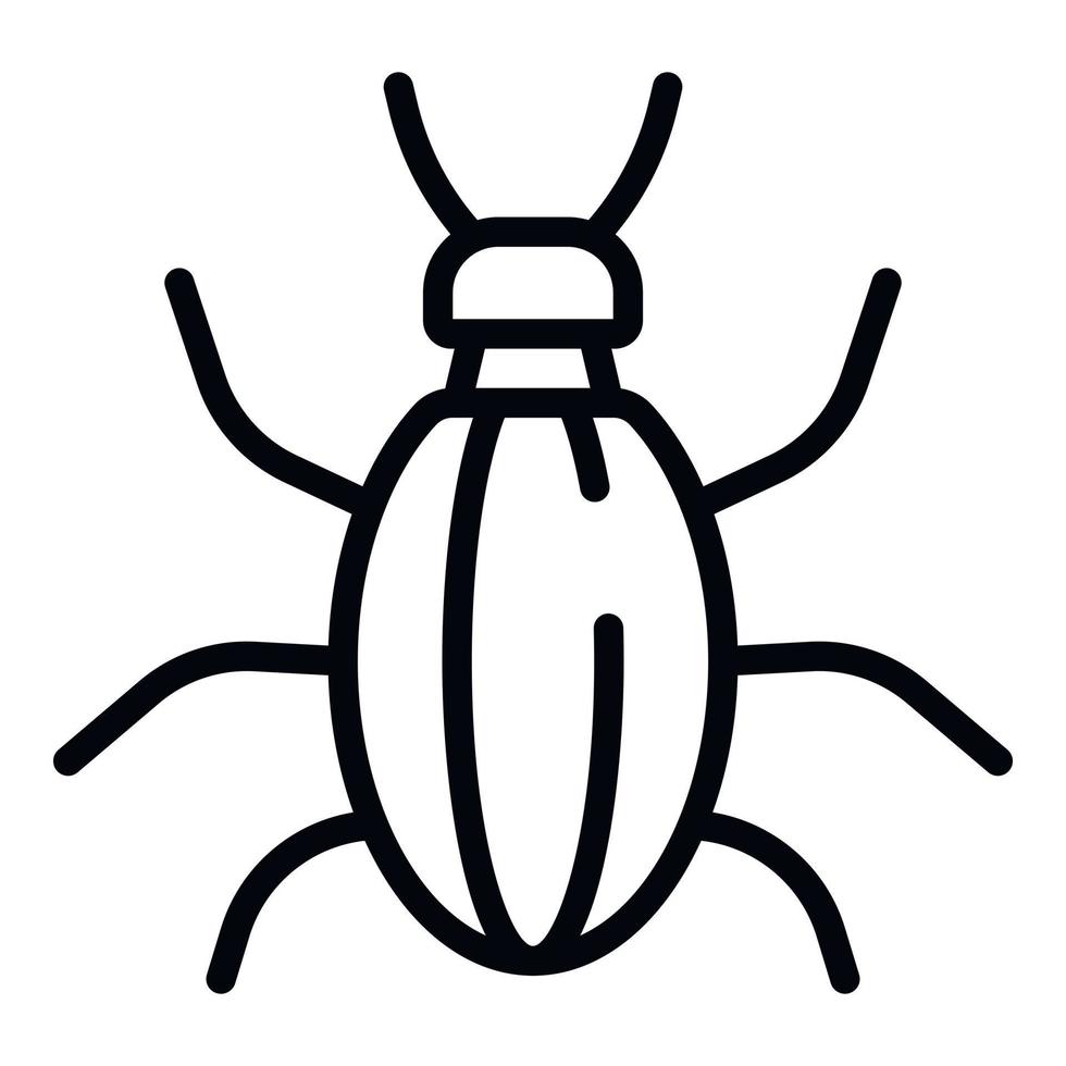 Nature bug icon, outline style vector