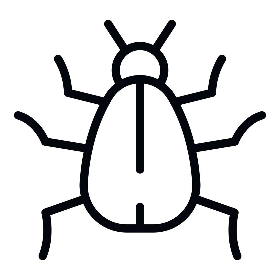 Organism bug icon, outline style vector