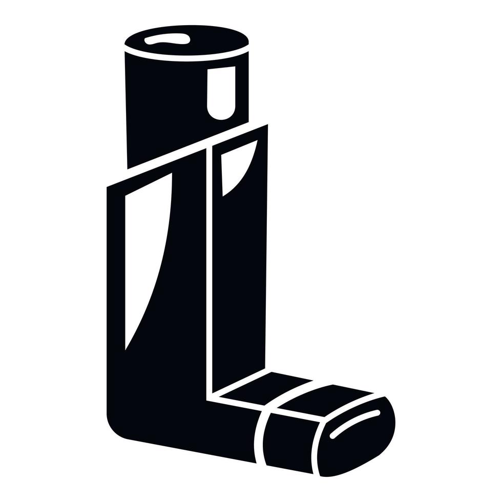Medical inhaler icon, simple style vector