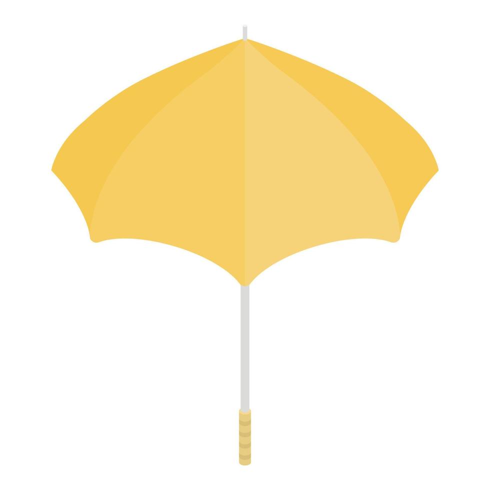 Yellow umbrella icon, isometric style vector