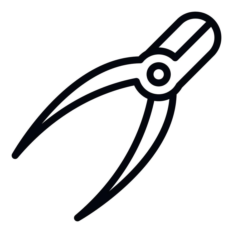 Medicine forceps icon, outline style vector