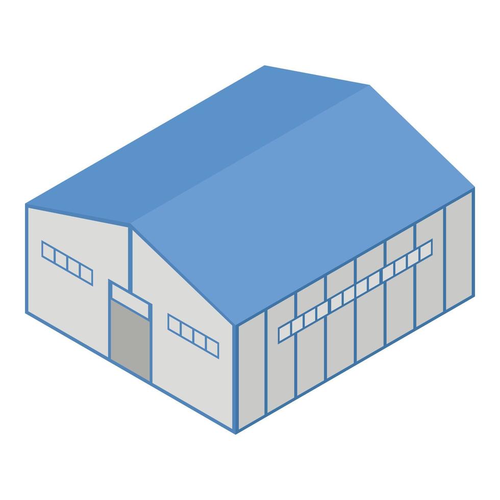 Silo hangar icon, isometric style vector