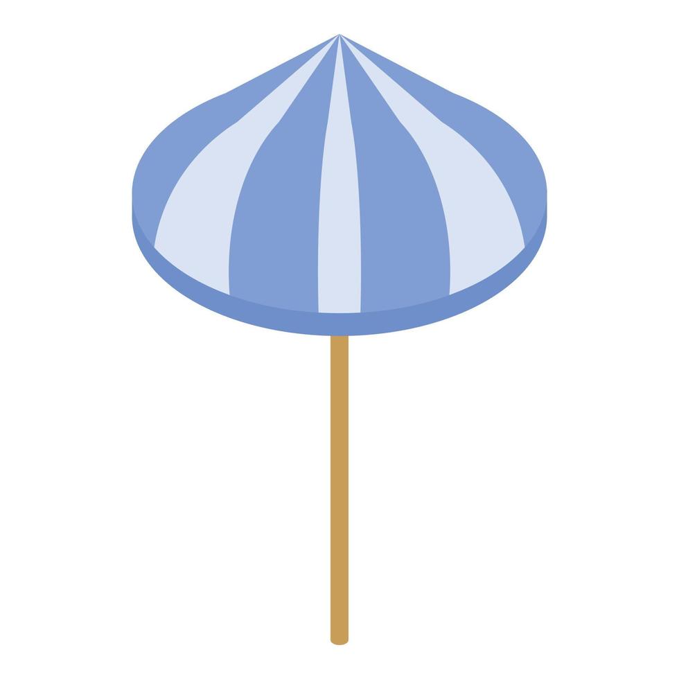 Beach umbrella icon, isometric style vector