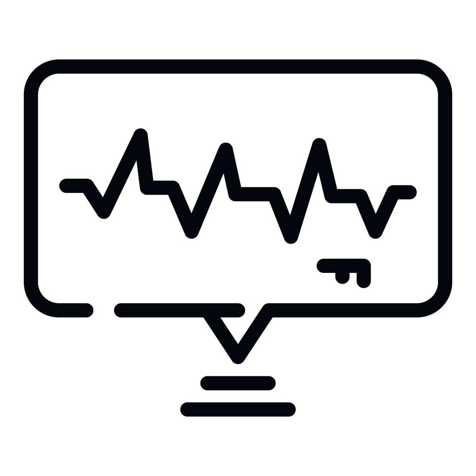 icono de autenticación de voz, estilo de esquema vector