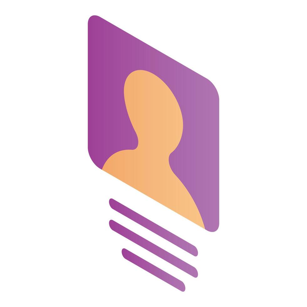Boy avatar icon, isometric style vector