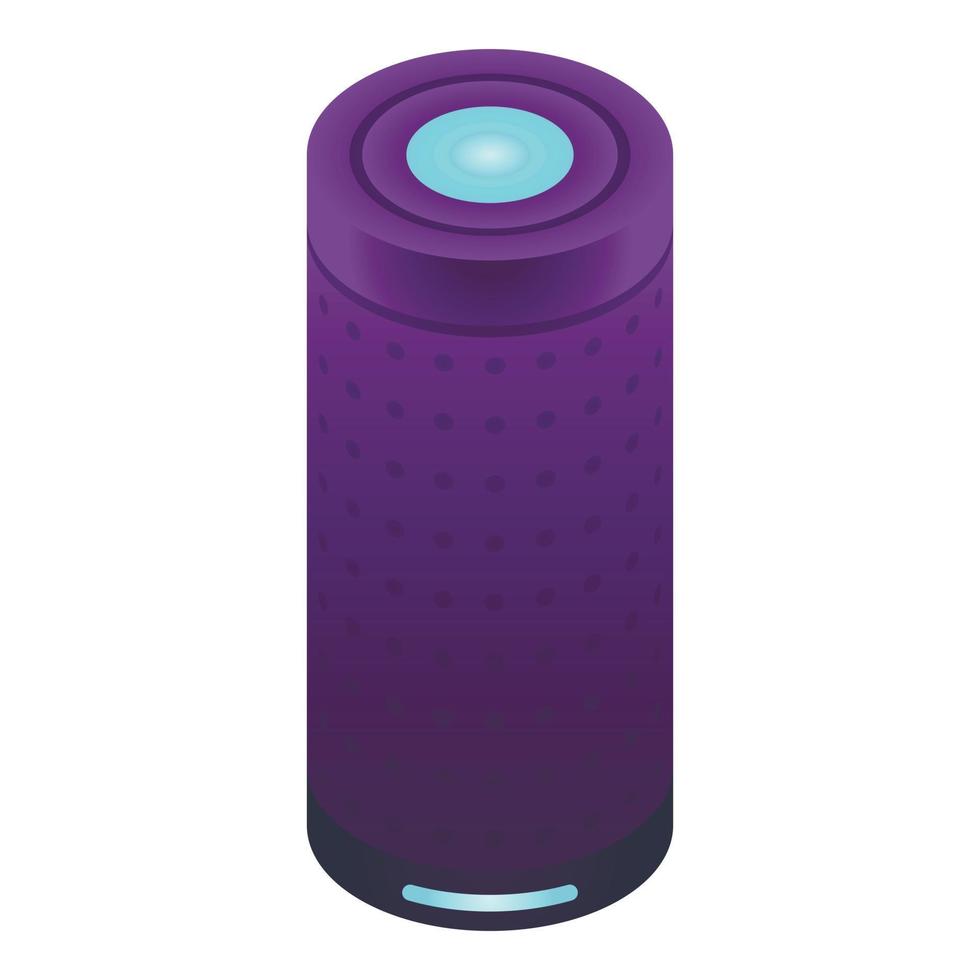 Smart speaker tube icon, isometric style vector