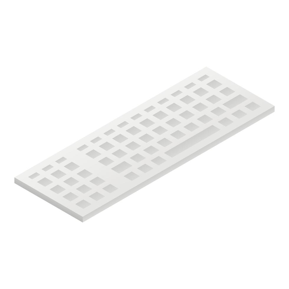 Keyboard computer icon, isometric style vector