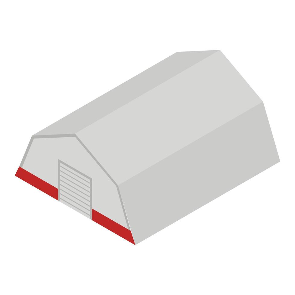 Empty hangar icon, isometric style vector