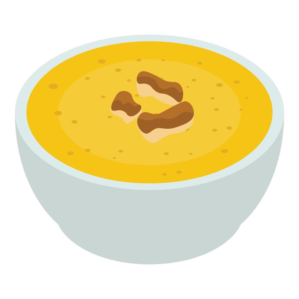 Greek soup icon, isometric style vector