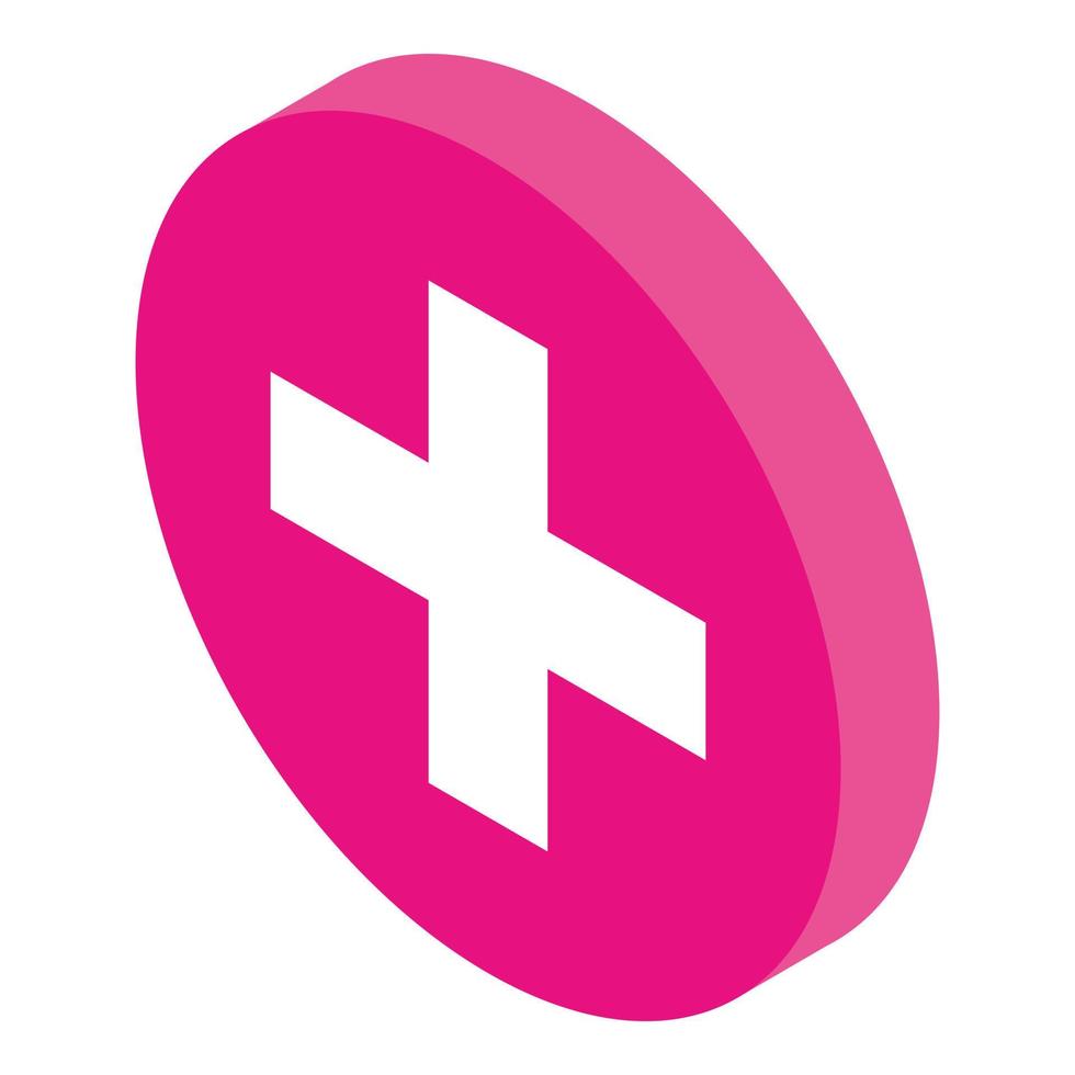 Plus sign icon, isometric style 15308381 Vector Art at Vecteezy