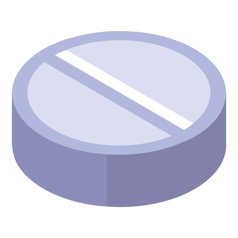 Sugar pill icon, isometric style vector