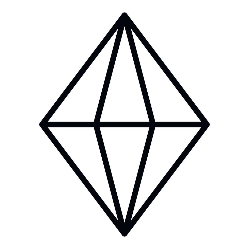 Gem stone icon, outline style vector