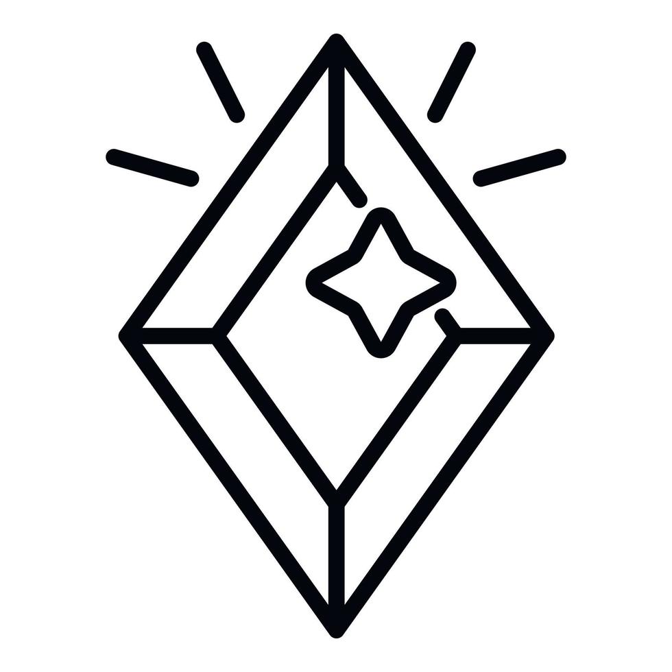 Rich jewel icon, outline style vector