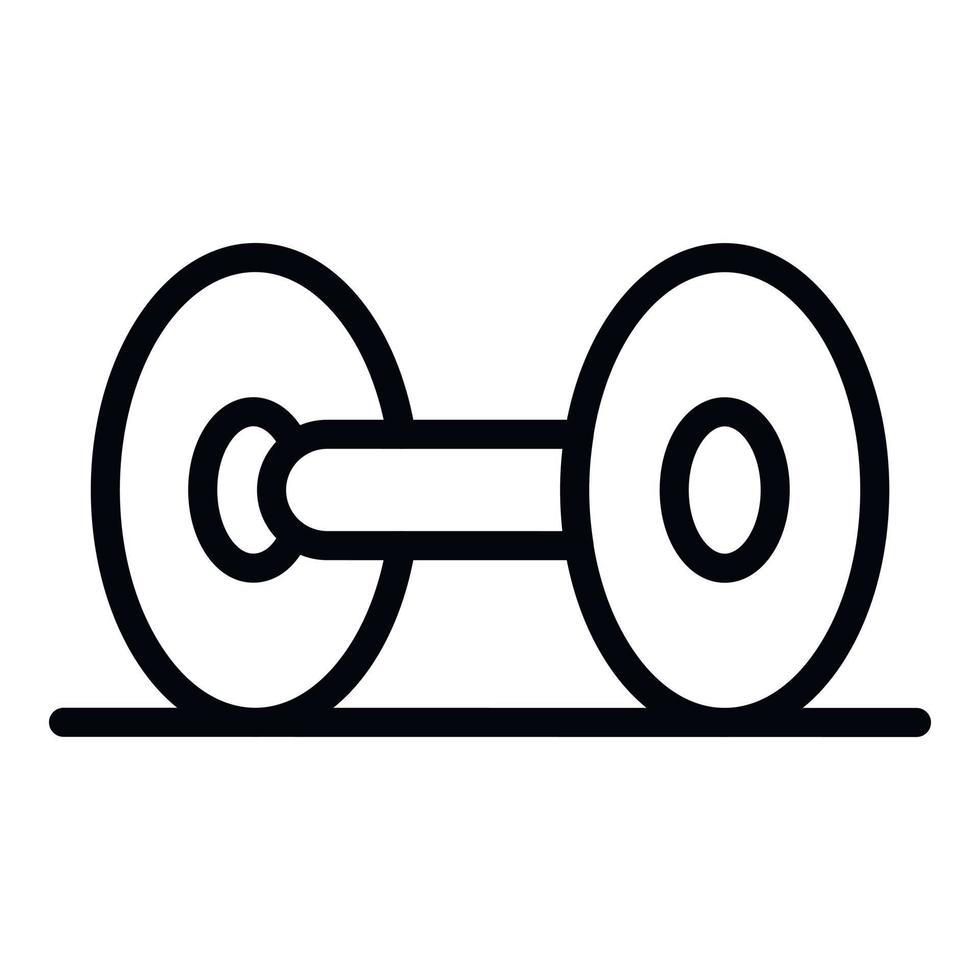 Dumbbell icon, outline style vector
