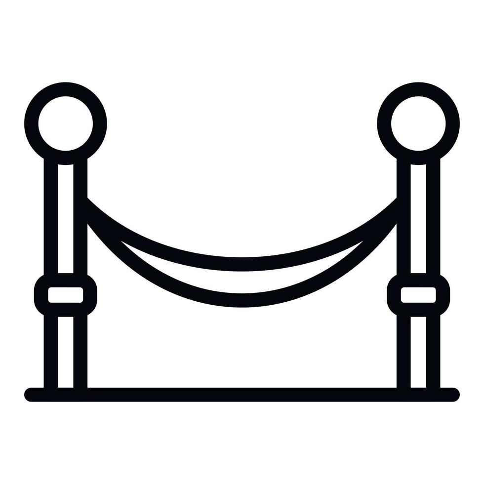 Hammock icon, outline style vector