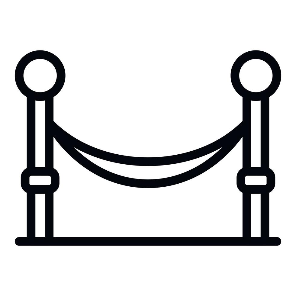 Hammock icon, outline style vector