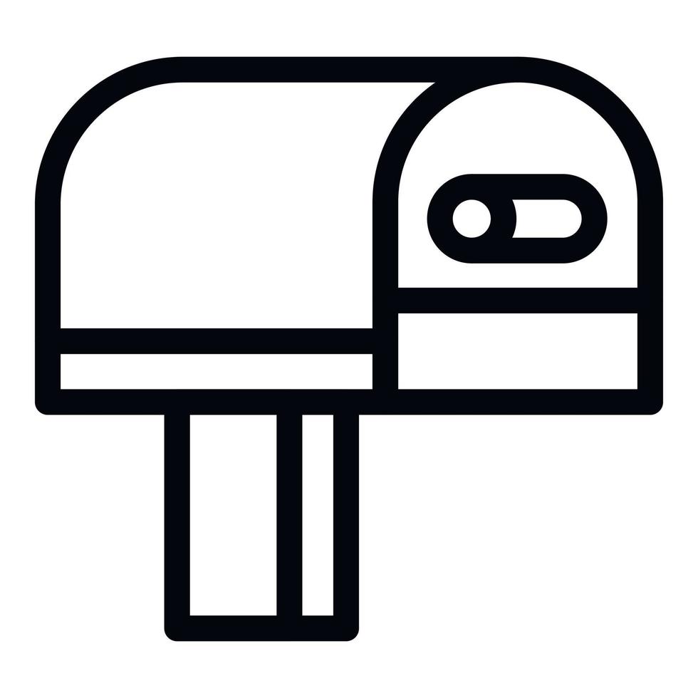 Classic mailbox icon, outline style vector