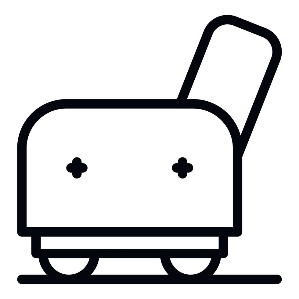 Armchair side icon, outline style vector