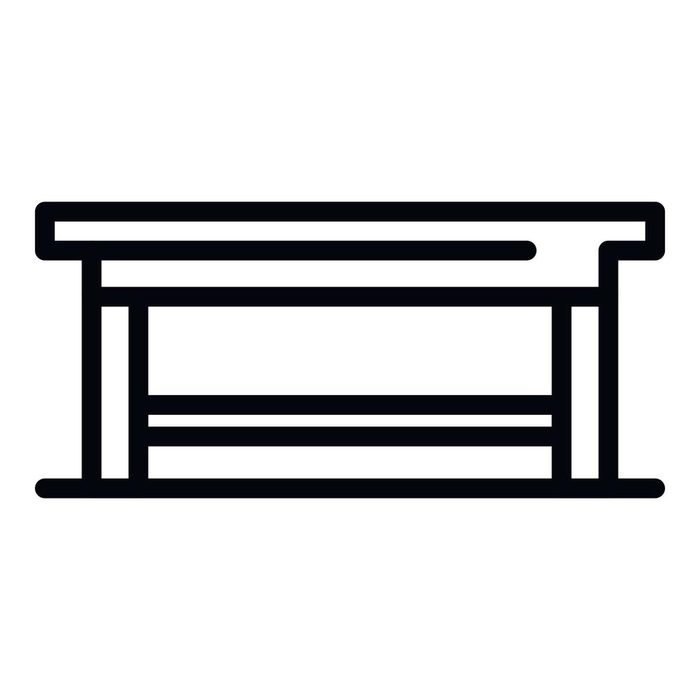 icono de mesa de jardín, estilo de esquema vector